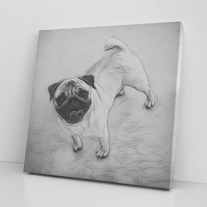 Buy Jake III Canvas | Shop for Pug Wall Art | Roscoe & Charlie