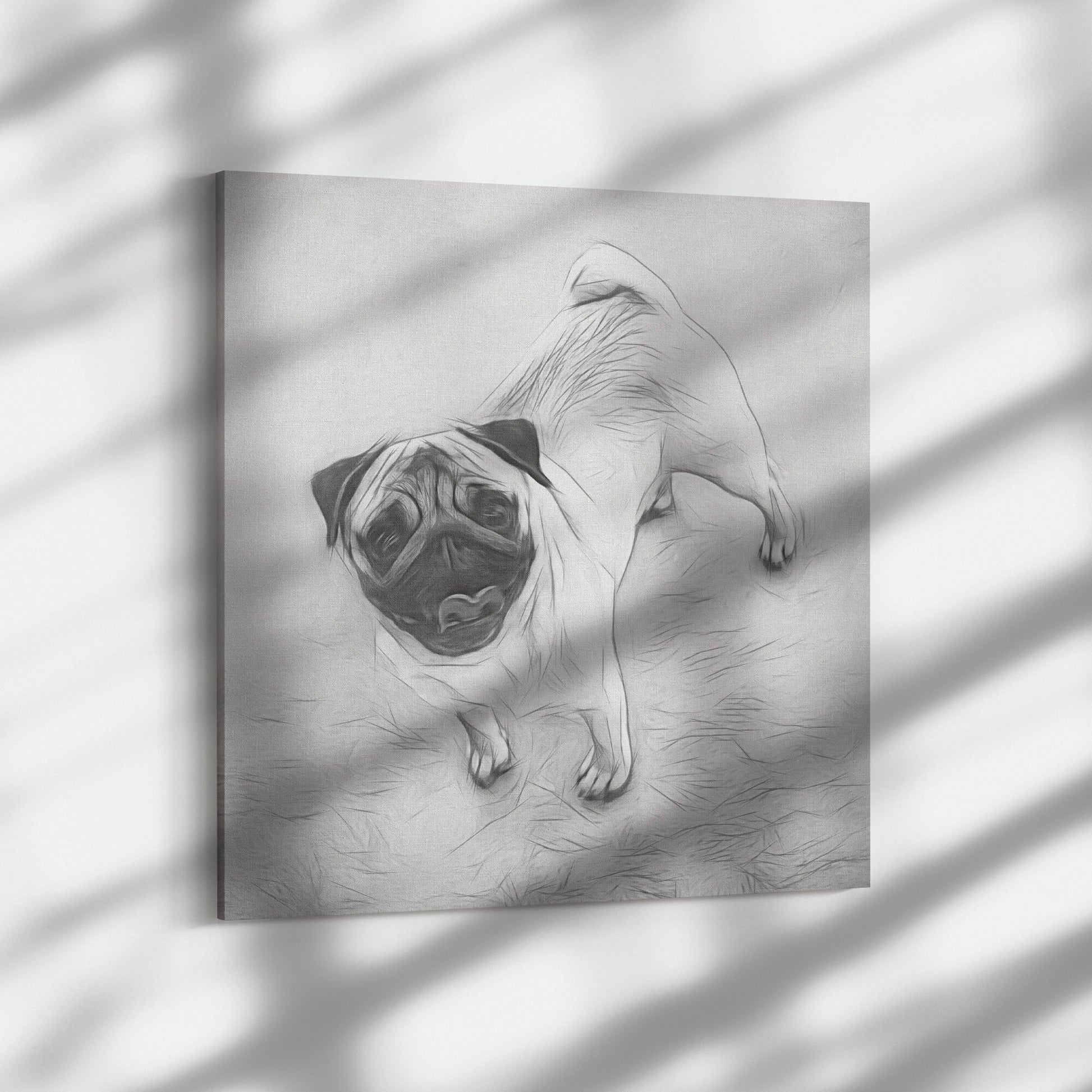 Buy Jake III Canvas | Shop for Pug Wall Art | Roscoe & Charlie