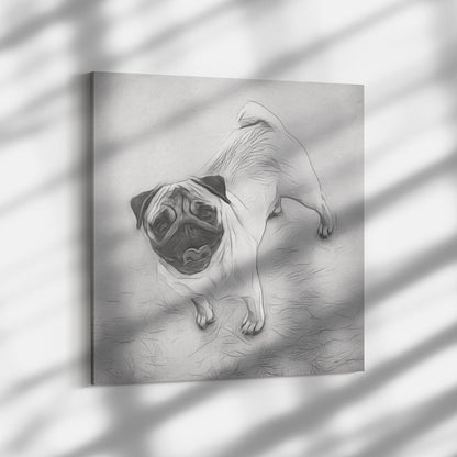 Buy Jake III Canvas | Shop for Pug Wall Art | Roscoe & Charlie