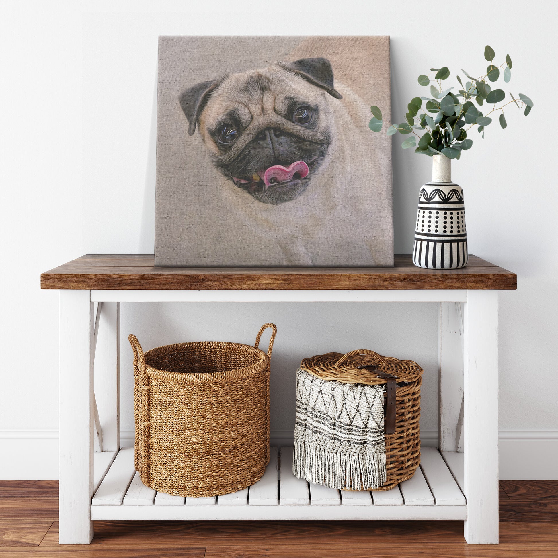 Buy Jake V Gallery Canvas | Shop for Pug Canvas Wall Art | Roscoe & Charlie