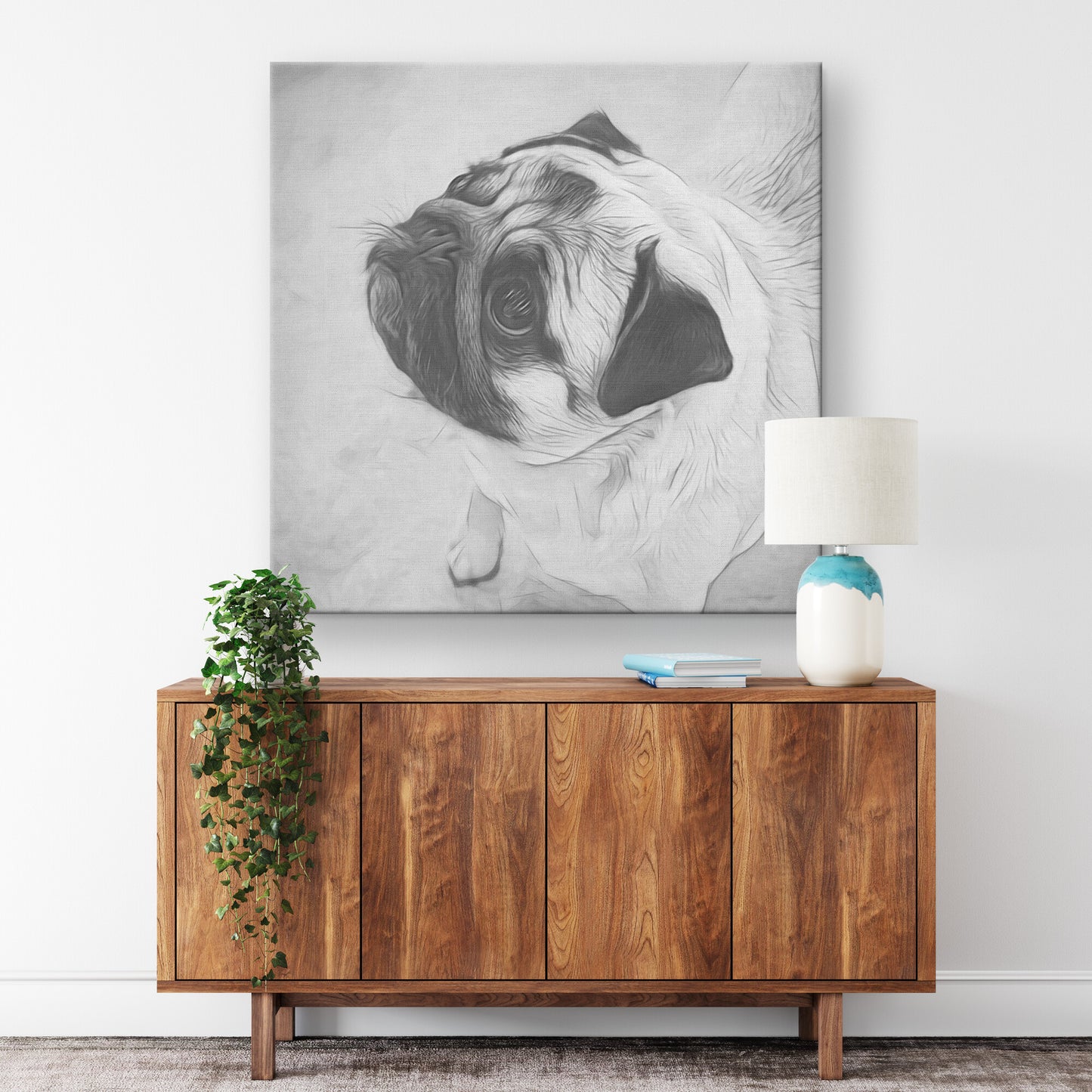 Buy Jake VIII Gallery Canvas | Shop for Pug Canvas Wall Art | Roscoe & Charlie