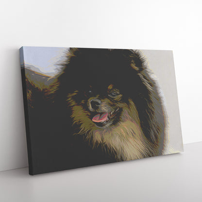 Buy Jet II Gallery Canvas | Shop Pomeranian Wall Art | Roscoe & Charlie