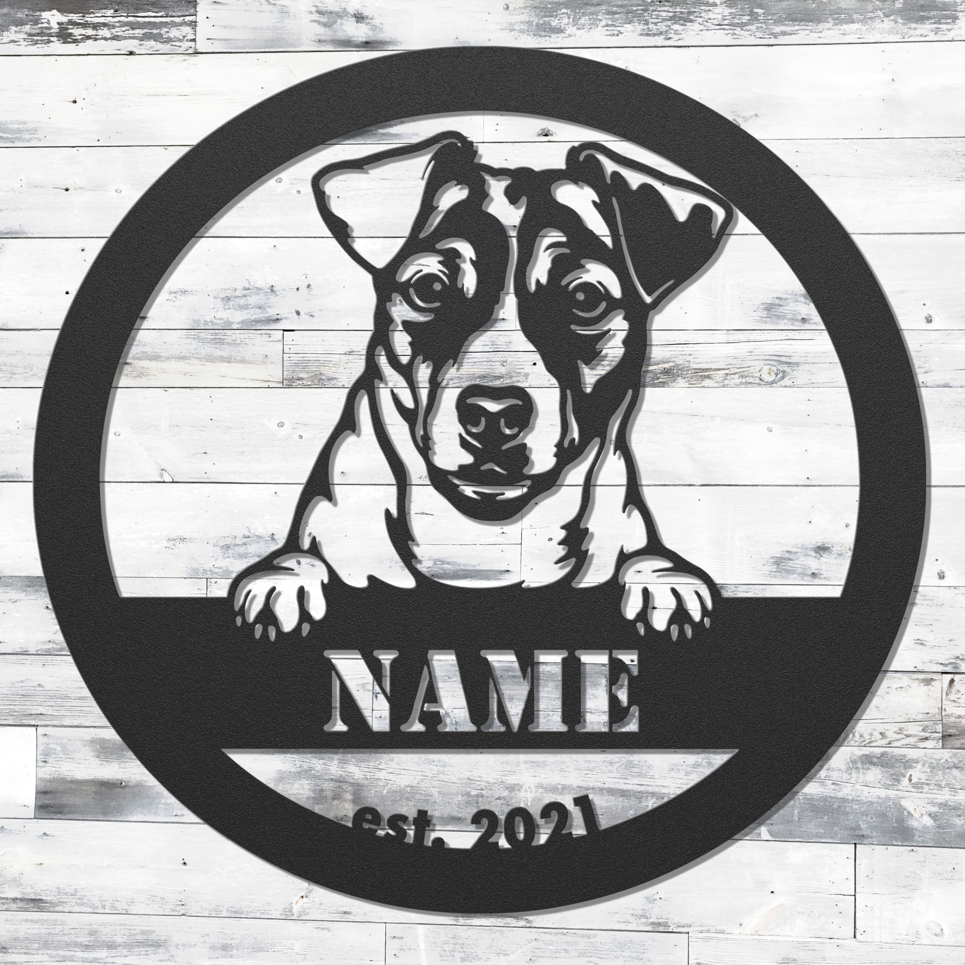 Personalized Jack Russell Terrier Metal Wall Art, Great Jack Russell Terrier Gift