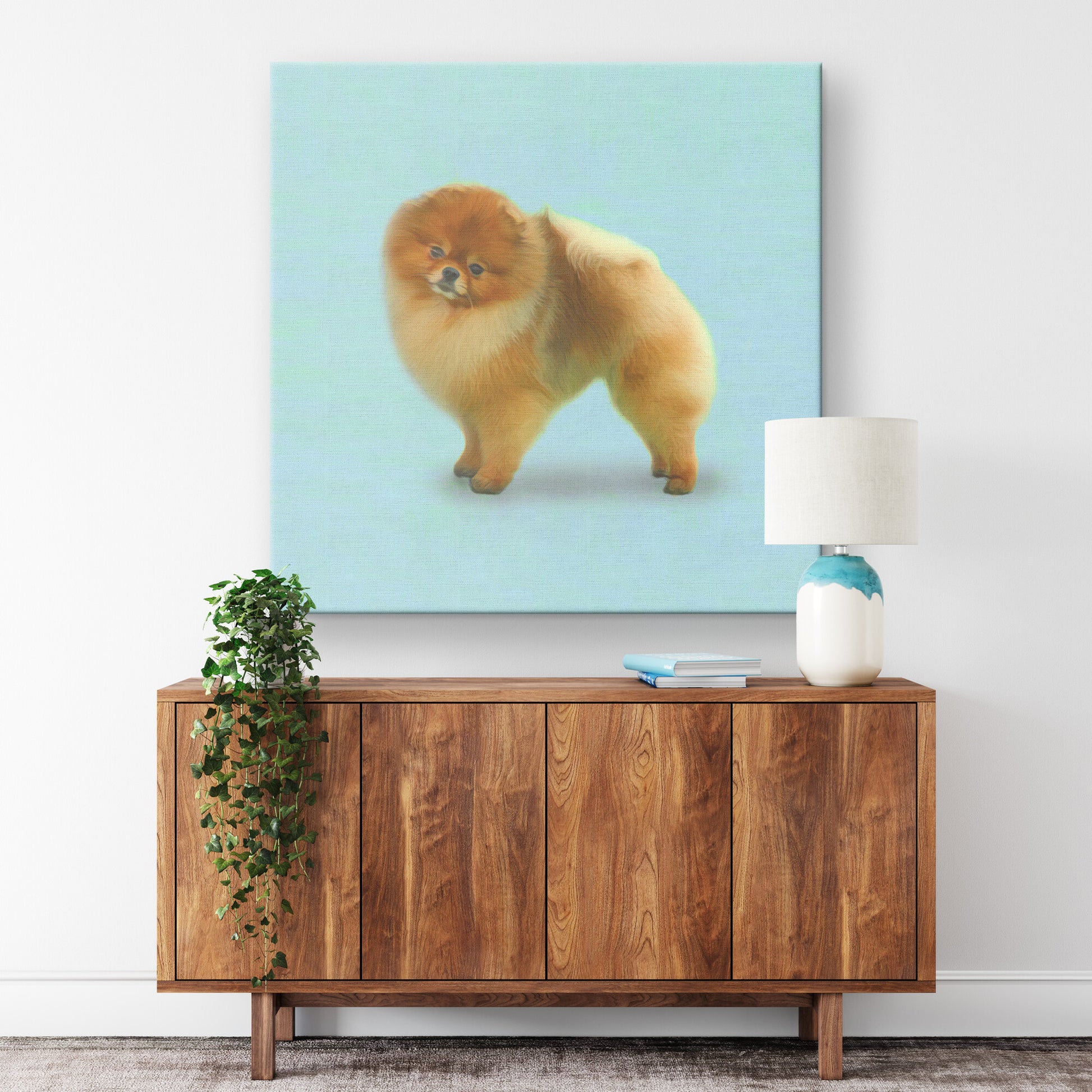 Buy Pebbles I Gallery Canvas | Shop for Pomeranian Wall Art | Roscoe & Charlie