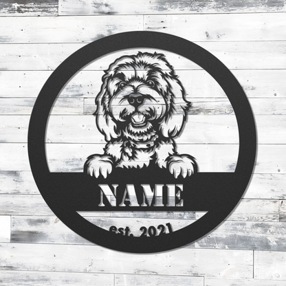 Buy Personalized Doodle Metal Wall Art | Black | Roscoe & Charlie