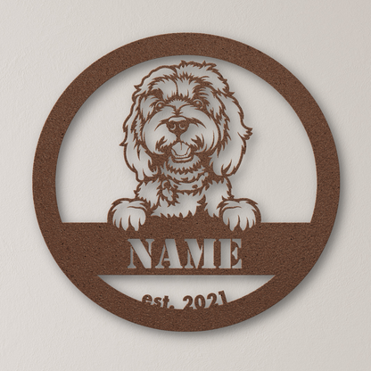 Buy Personalized Doodle Metal Wall Art | Copper | Roscoe & Charlie