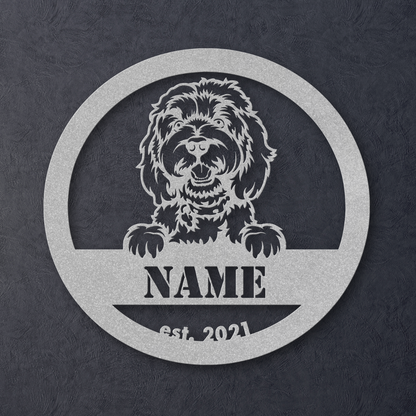 Buy Personalized Doodle Metal Wall Art | Silver | Roscoe & Charlie