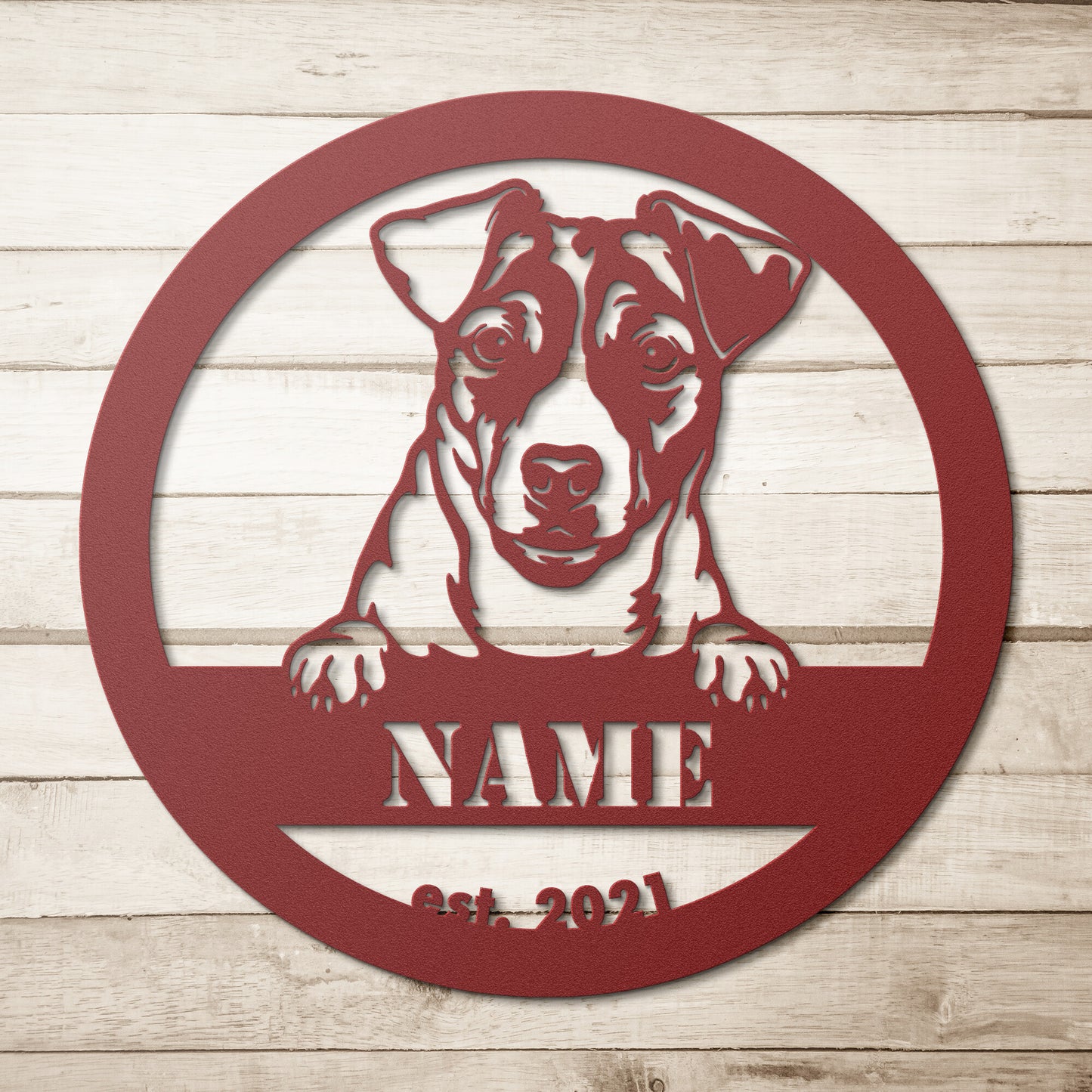 Personalized Jack Russell Terrier Metal Wall Art, Great Jack Russell Terrier Gift