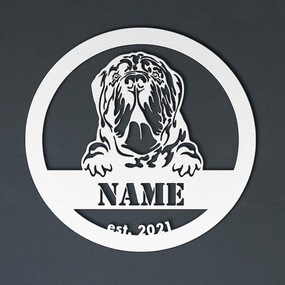 Buy Personalized Neapolitan Mastiff Metal Wall Art | Roscoe & Charlie