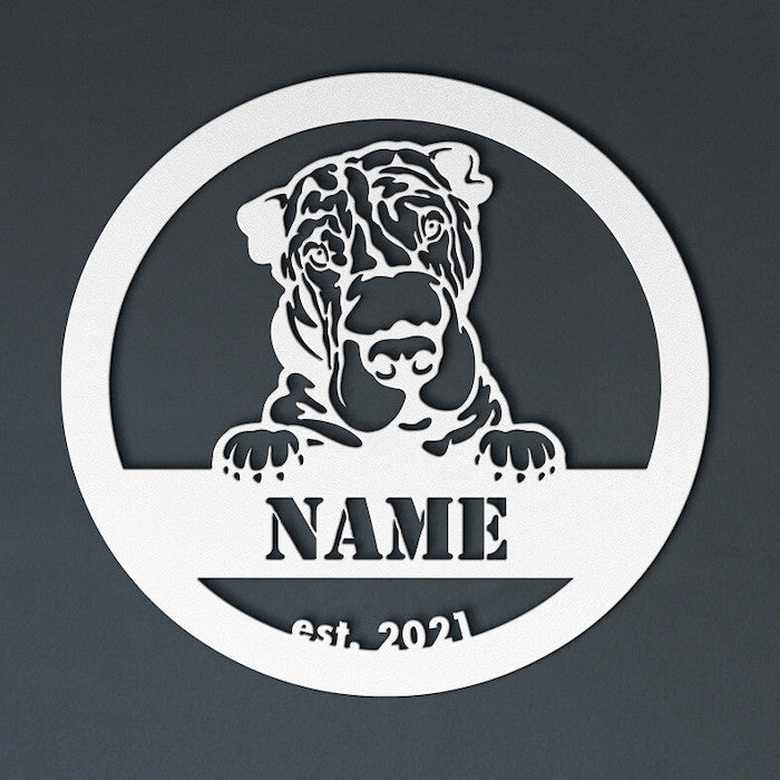 Buy Personalized Shar-Pei Metal Wall Art | Roscoe & Charlie