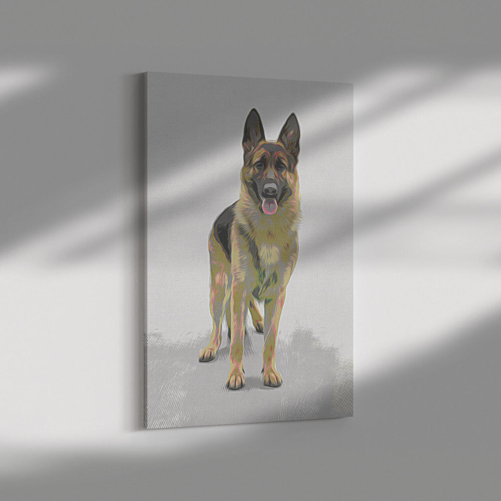 Buy Rocky II Gallery Canvas | Shop for German Shepherd Wall Art | Roscoe & Charlie