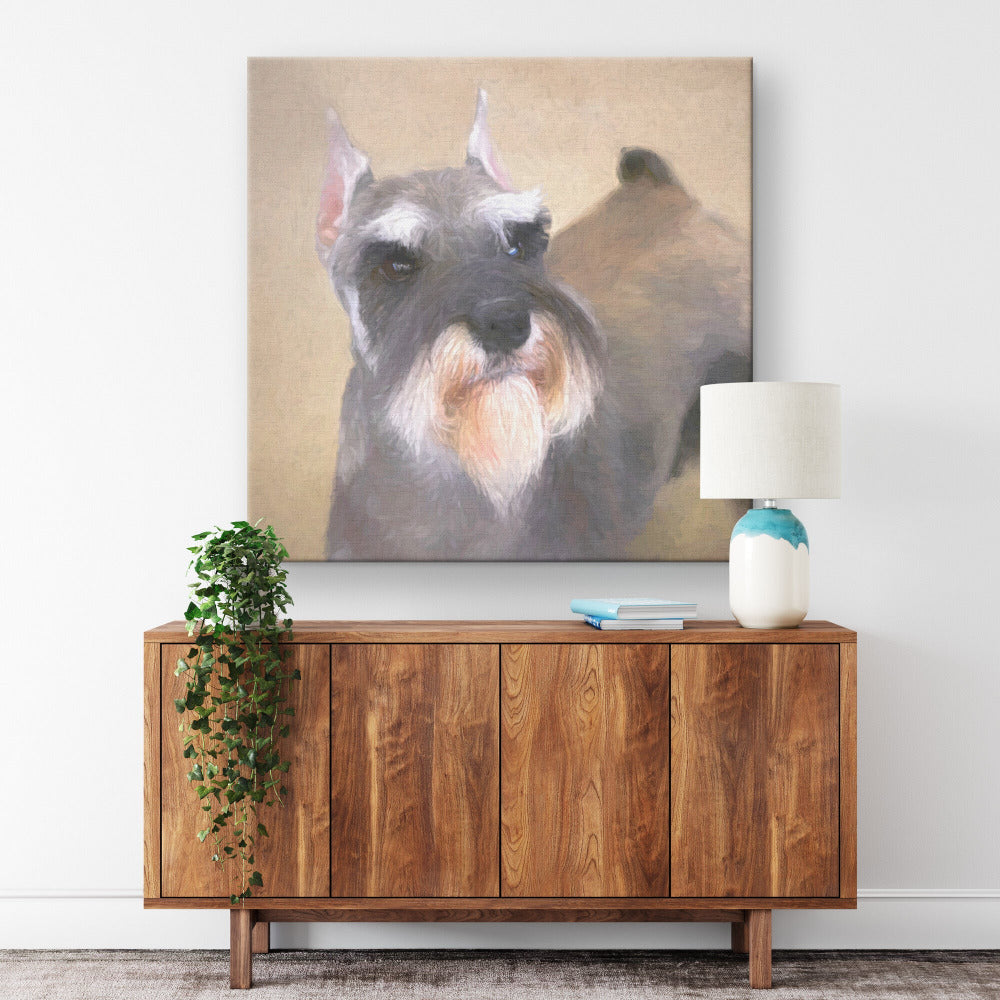 Buy Schroeder II Gallery Canvas | Shop for Miniature Schnauzer Wall Art | Roscoe & Charlie