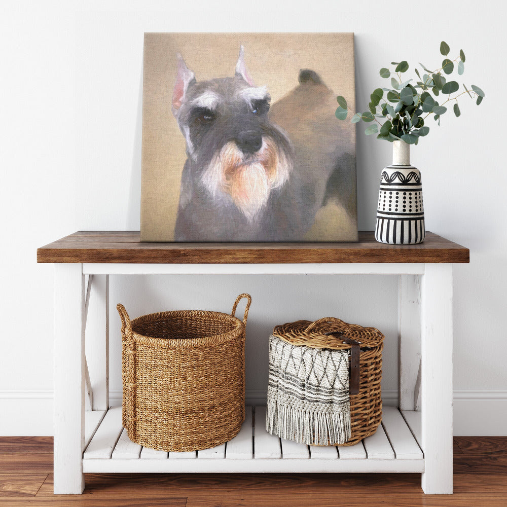 Buy Schroeder II Gallery Canvas | Shop for Miniature Schnauzer Wall Art | Roscoe & Charlie