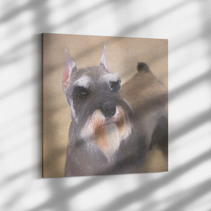 Buy Schroeder II Gallery Canvas | Shop for Miniature Schnauzer Wall Art | Roscoe & Charlie