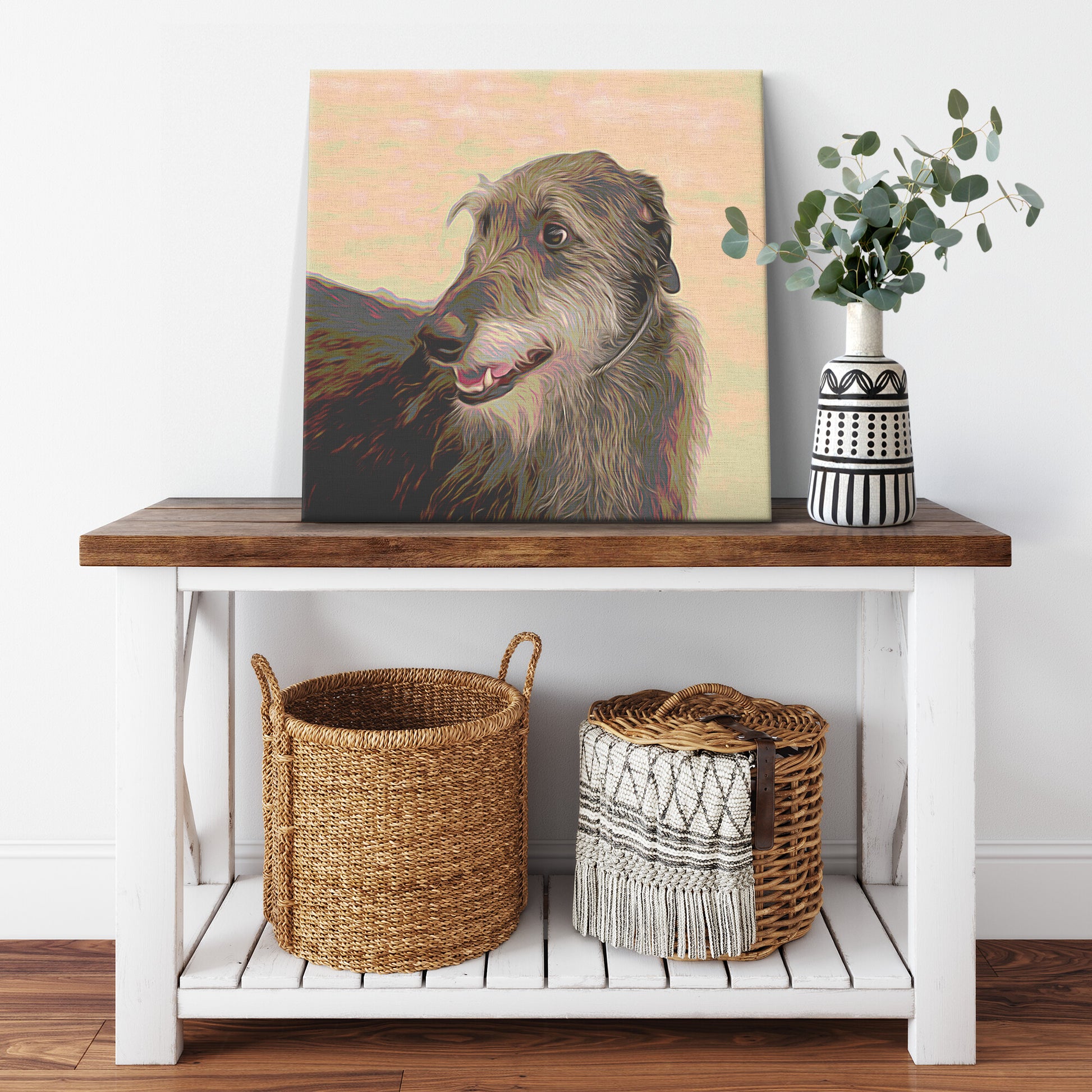 Buy Seamus IV Gallery Canvas | Shop for Irish Wolfhound Wall Art | Roscoe & Charlie