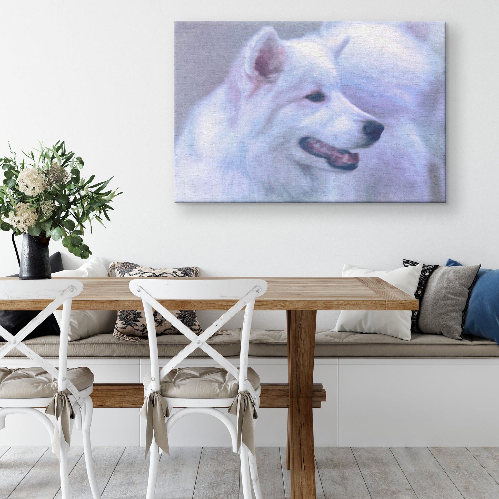 Buy Winter I Gallery Canvas | Shop Samoyed Wall Art | Roscoe & Charlie