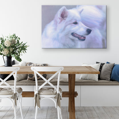 Buy Winter I Gallery Canvas | Shop Samoyed Wall Art | Roscoe & Charlie