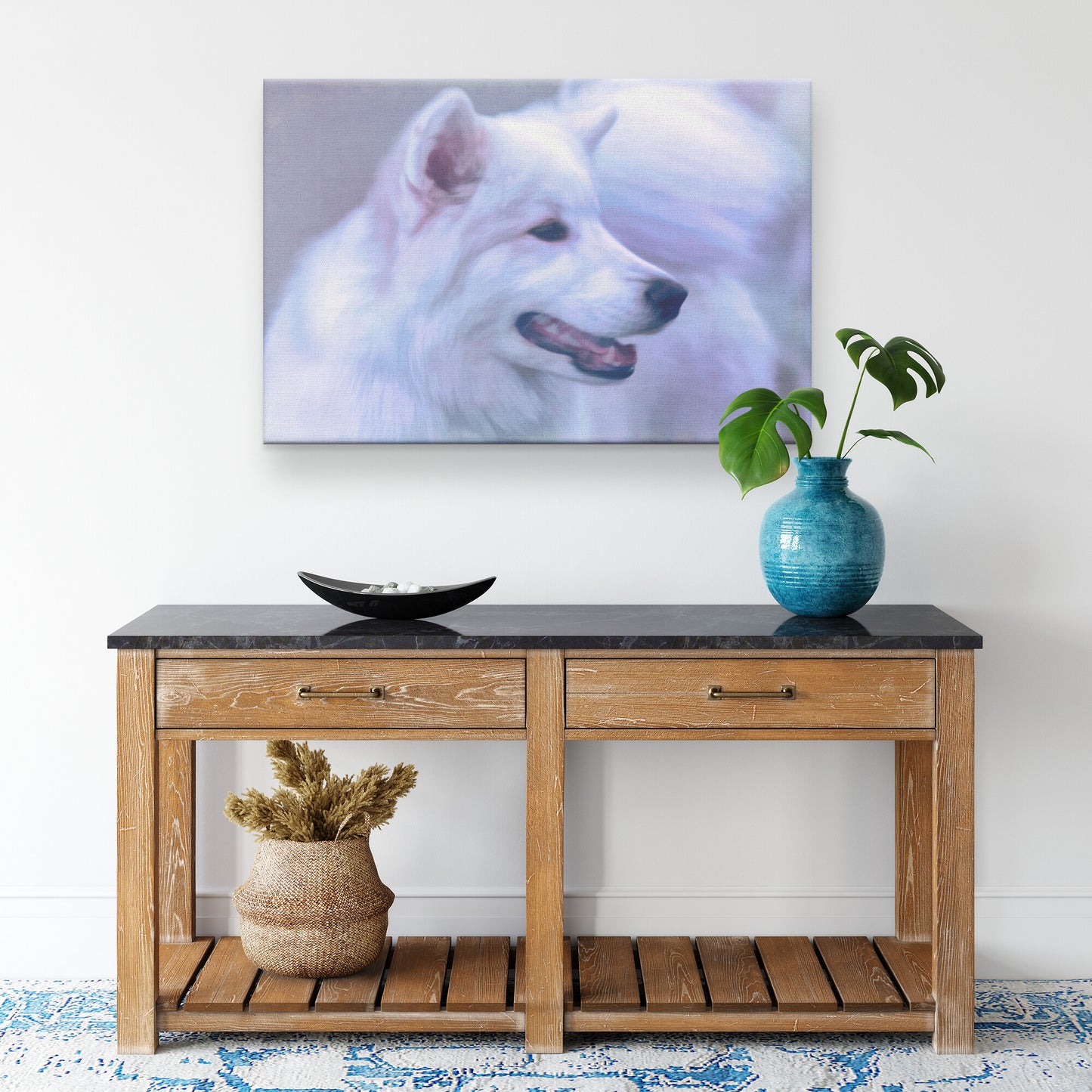 Buy Winter I Gallery Canvas | Shop Samoyed Wall Art | Roscoe & Charlie