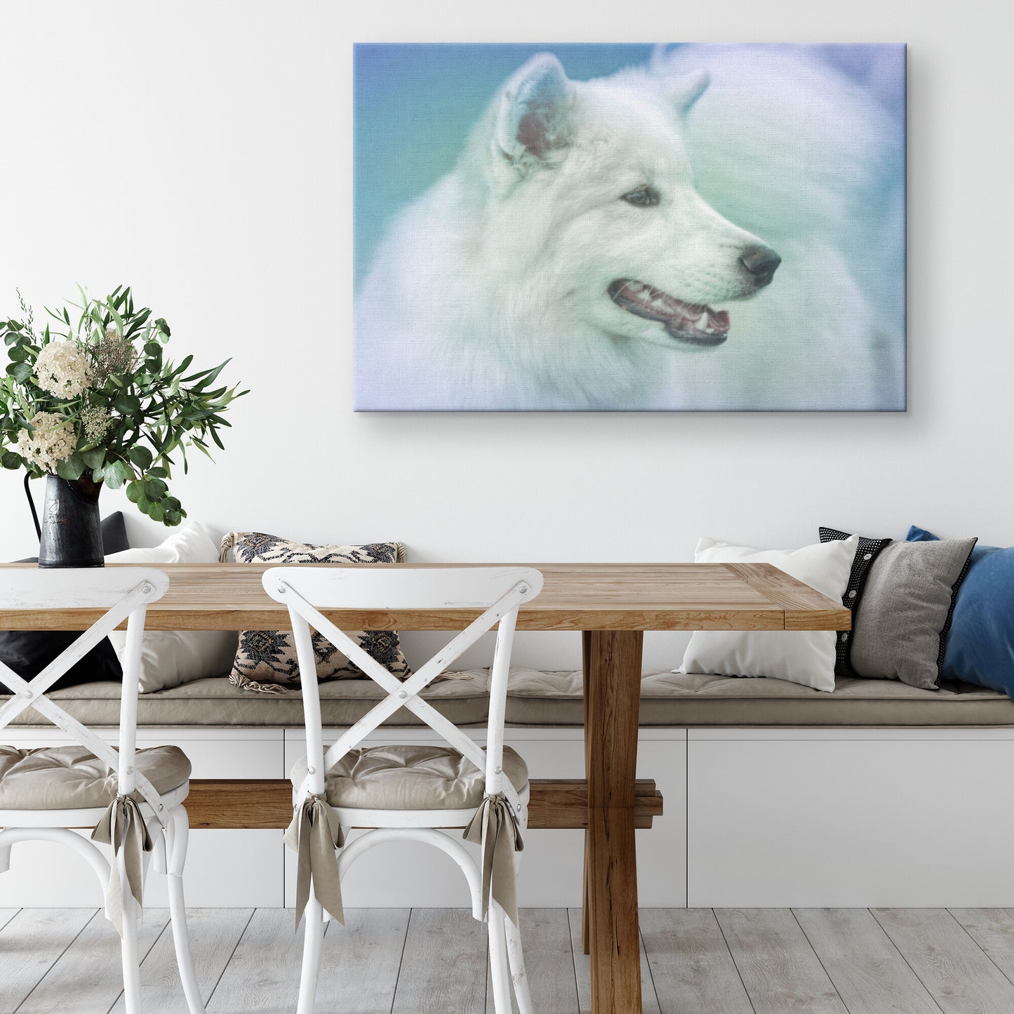 Buy Winter III Gallery Canvas | Shop Samoyed Wall Art | Roscoe & Charlie