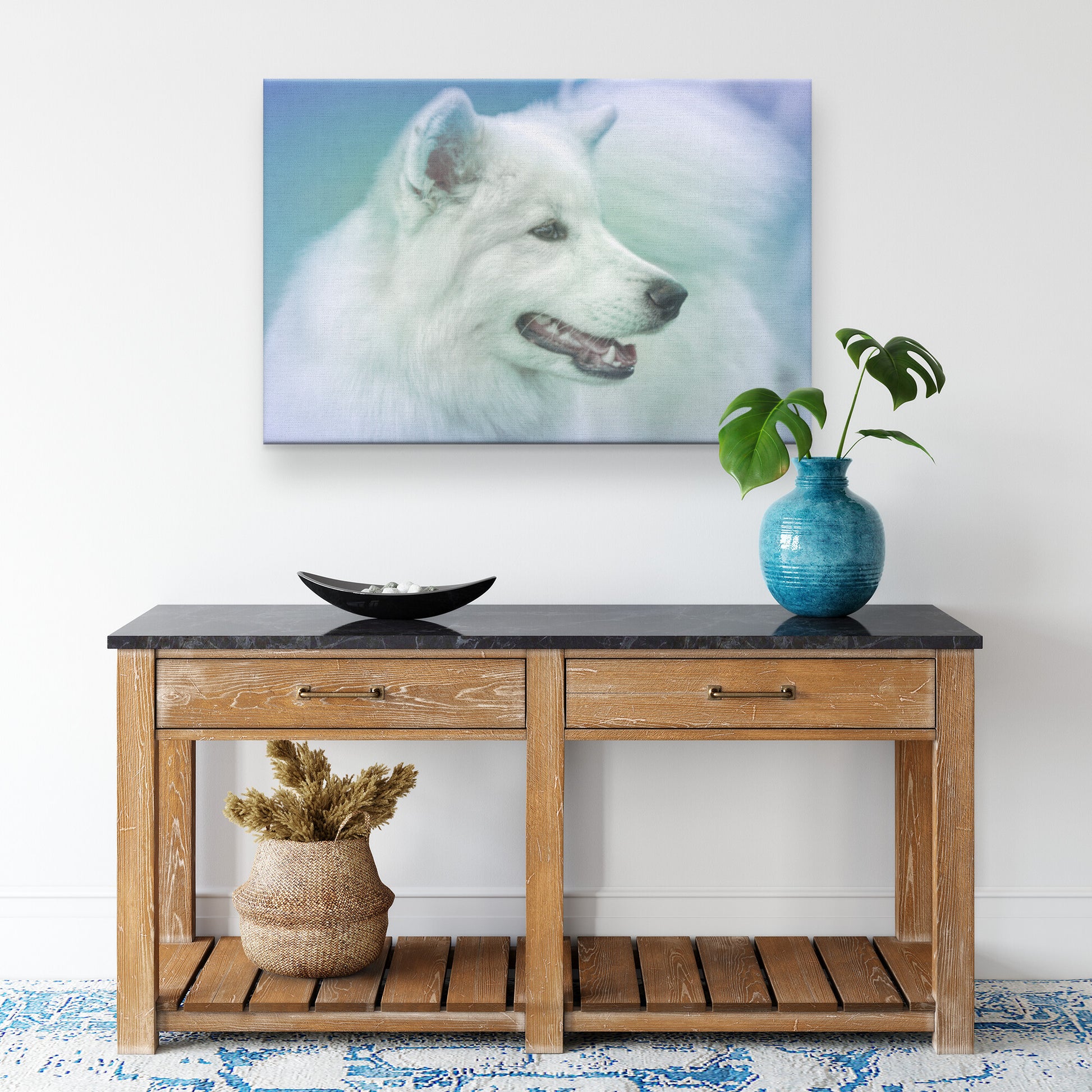 Buy Winter III Gallery Canvas | Shop Samoyed Wall Art | Roscoe & Charlie