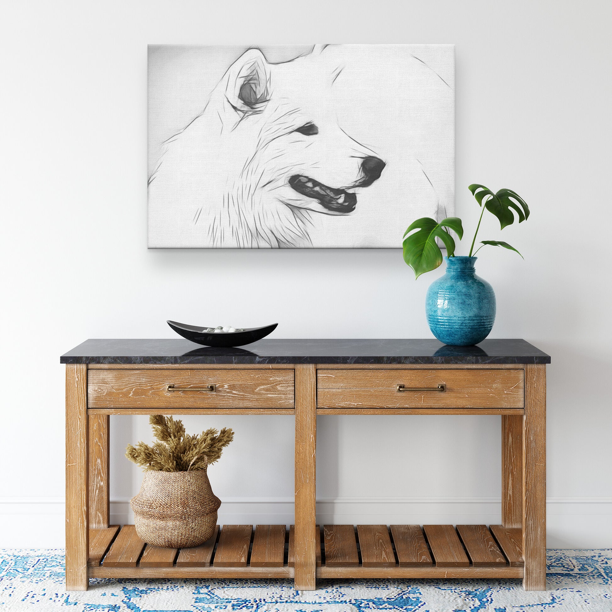 Buy Winter V Gallery Canvas | Shop Samoyed Wall Art | Roscoe & Charlie