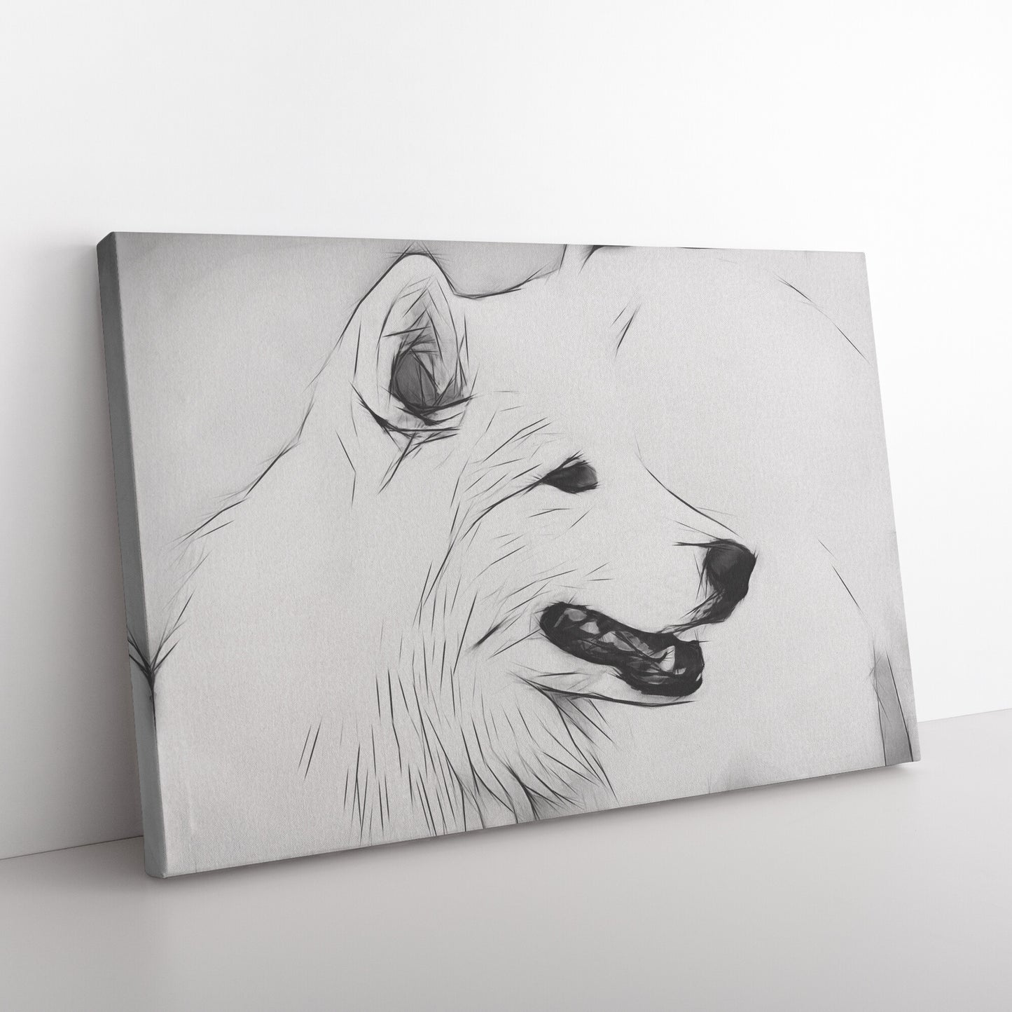 Buy Winter V Gallery Canvas | Shop Samoyed Wall Art | Roscoe & Charlie