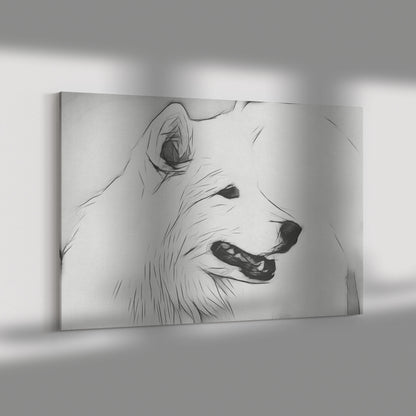 Buy Winter V Gallery Canvas | Shop Samoyed Wall Art | Roscoe & Charlie