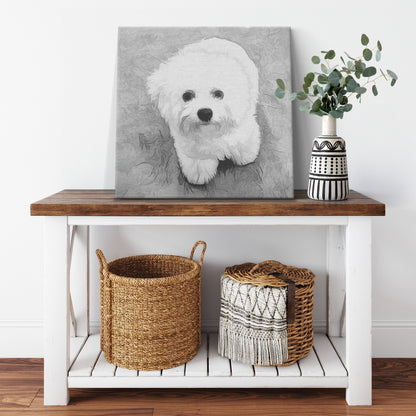 Buy Zoey I Gallery Canvas | Shop Bichon Frise Wall Art | Roscoe & Charlie