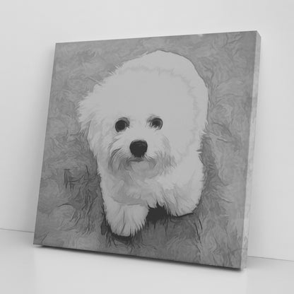 Buy Zoey I Gallery Canvas | Shop Bichon Frise Wall Art | Roscoe & Charlie