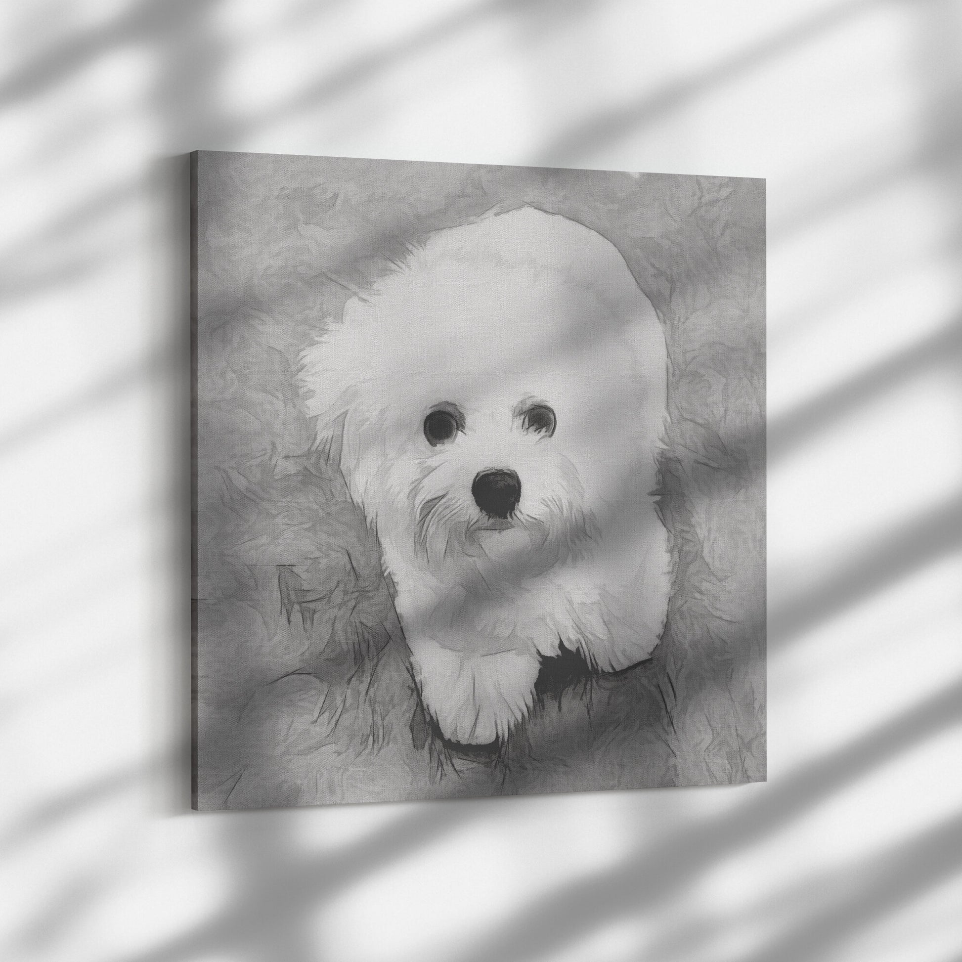 Buy Zoey I Gallery Canvas | Shop Bichon Frise Wall Art | Roscoe & Charlie