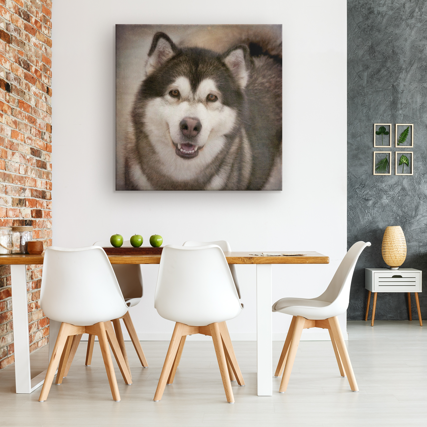 Shop for canvas wall art with Alaskan Malamute wall art online | Roscoe & Charlie