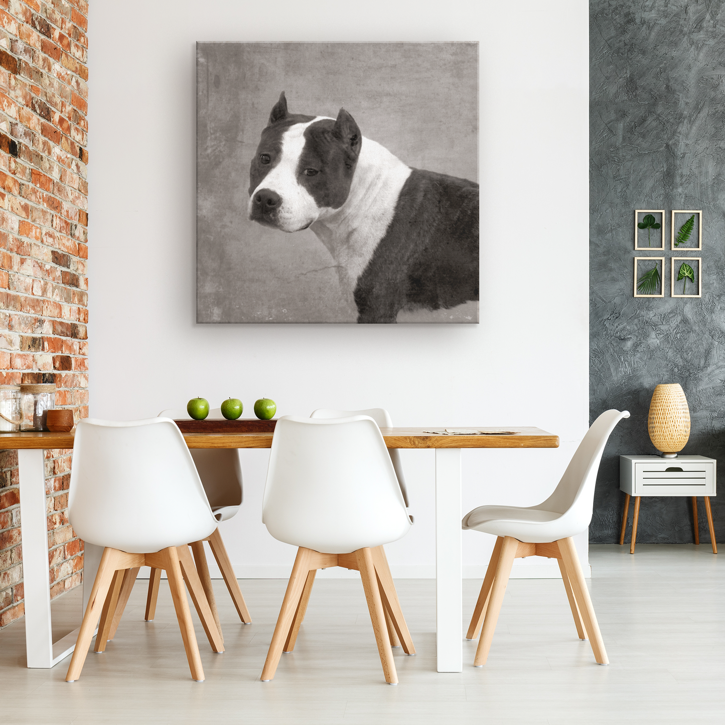 Shop for Vintage Staffordshire Terrier Canvas Prints | Roscoe & Charlie