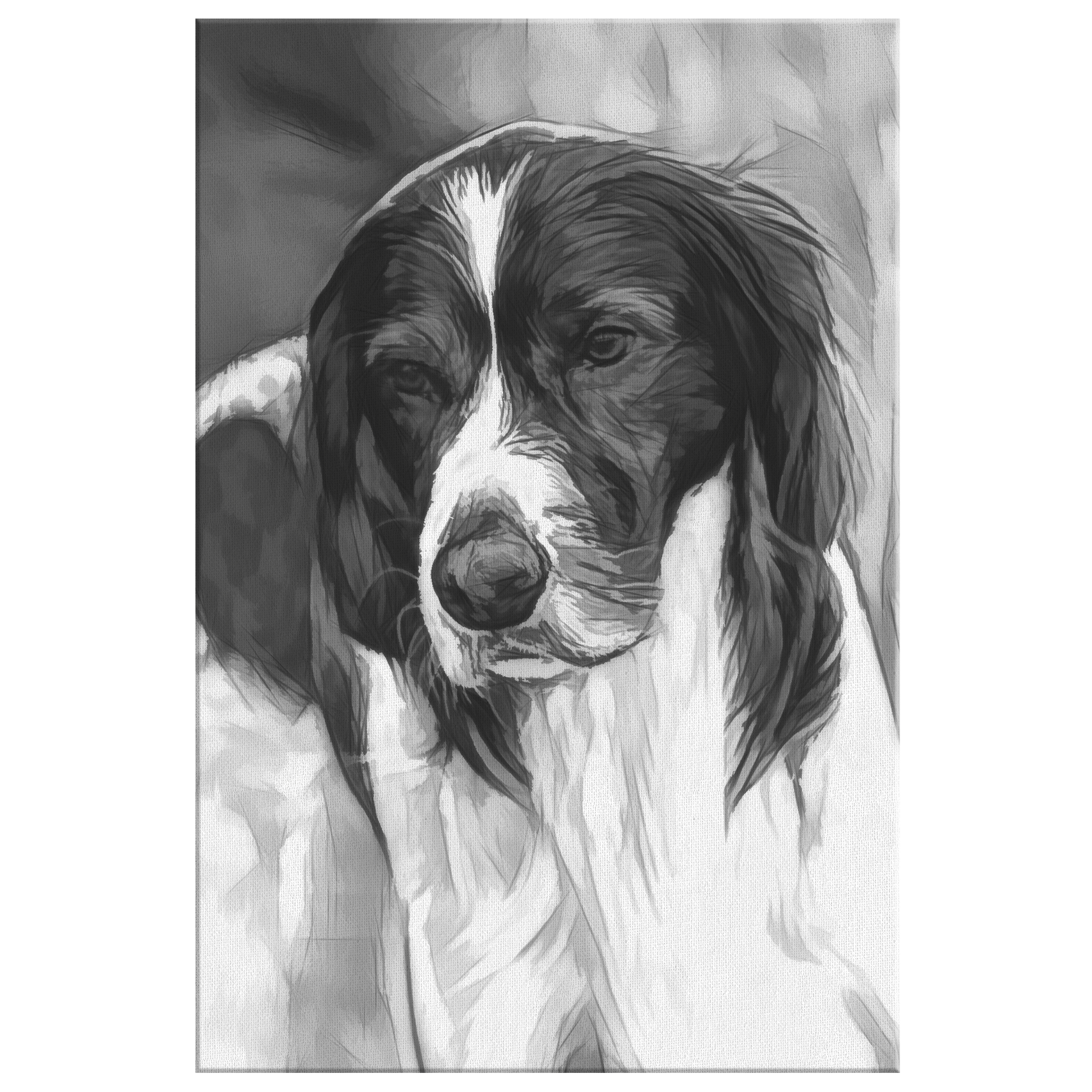 Buy Gallery wrapped canvas with Irish Red & White Setter wall art | Roscoe & Charlie