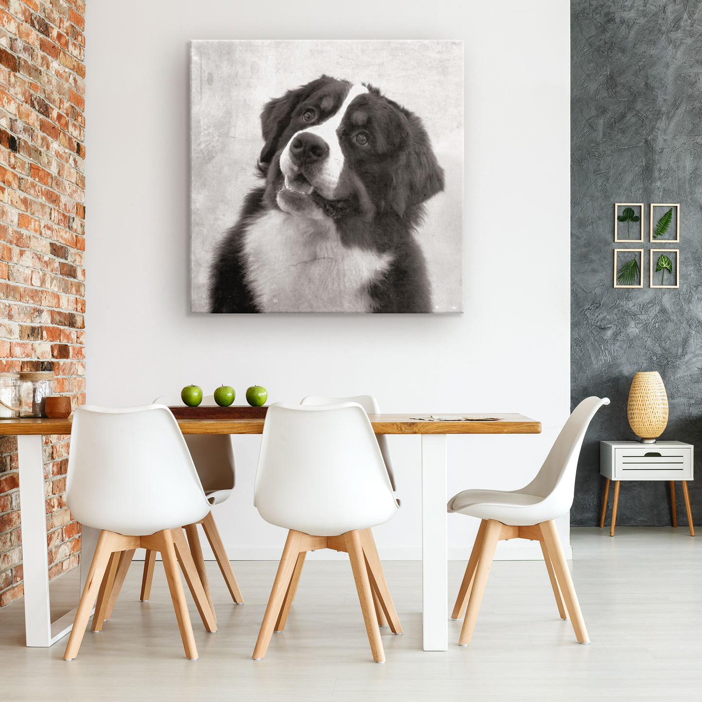 shop for canvas wall art with Bernese Mountain Dog prints online | Roscoe & Charlie