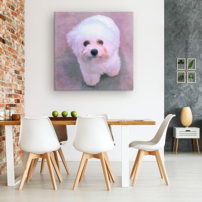 shop for canvas wall art with Bichon Frise prints online | Roscoe & Charlie