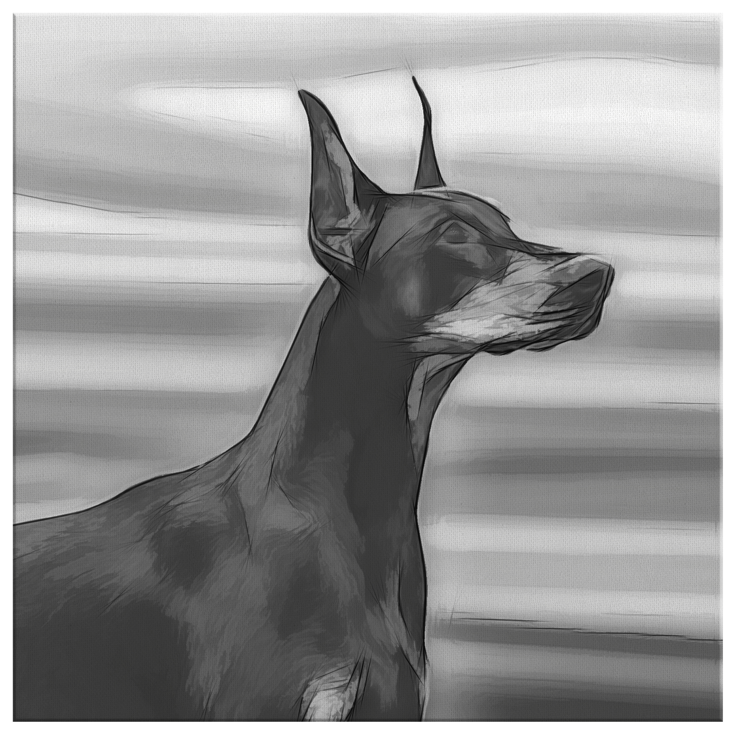 Buy Doberman Canvas Wall Art online | Roscoe & Charlie