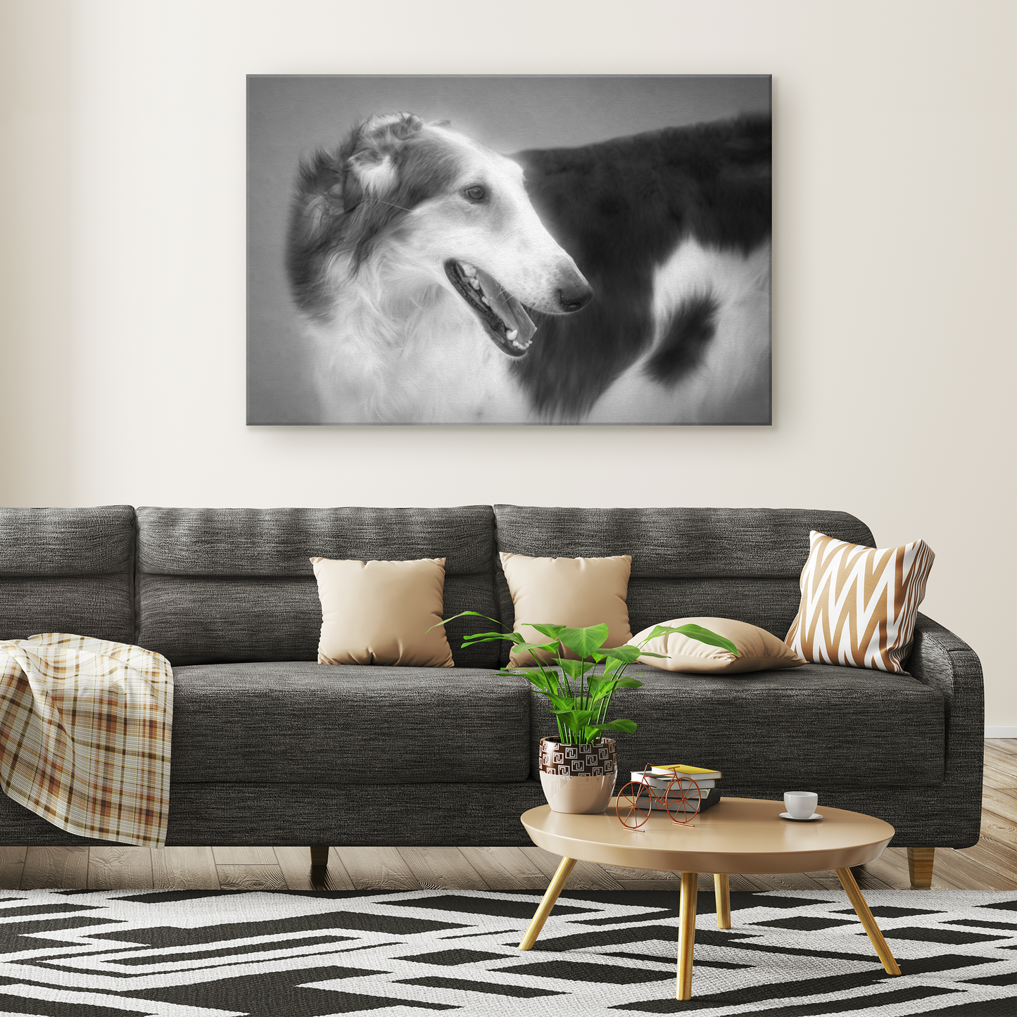 shop for canvas wall art with Borzoi prints online | Roscoe & Charlie