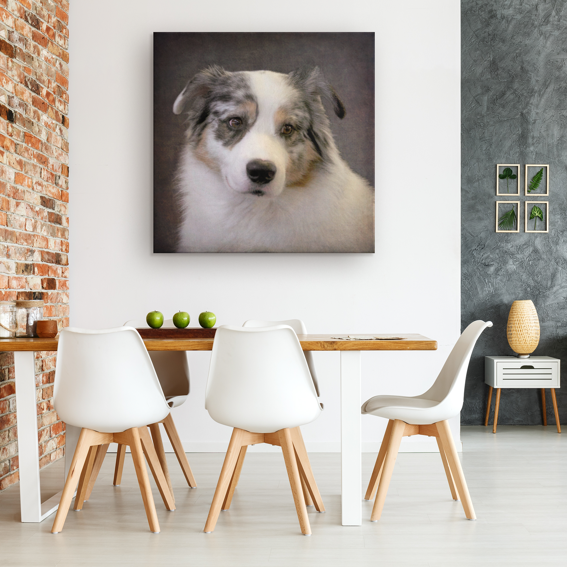 Shop for canvas wall art with Australian Shepherd prints online | Roscoe & Charlie