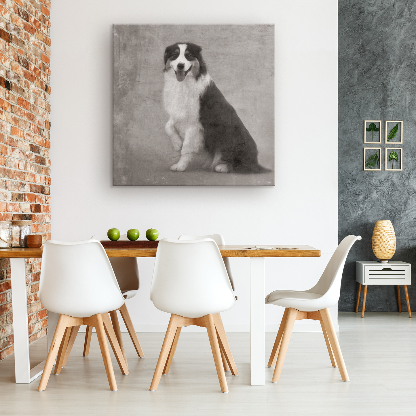 Shop for canvas wall art with vintage Australian Shepherd prints online | Roscoe & Charlie