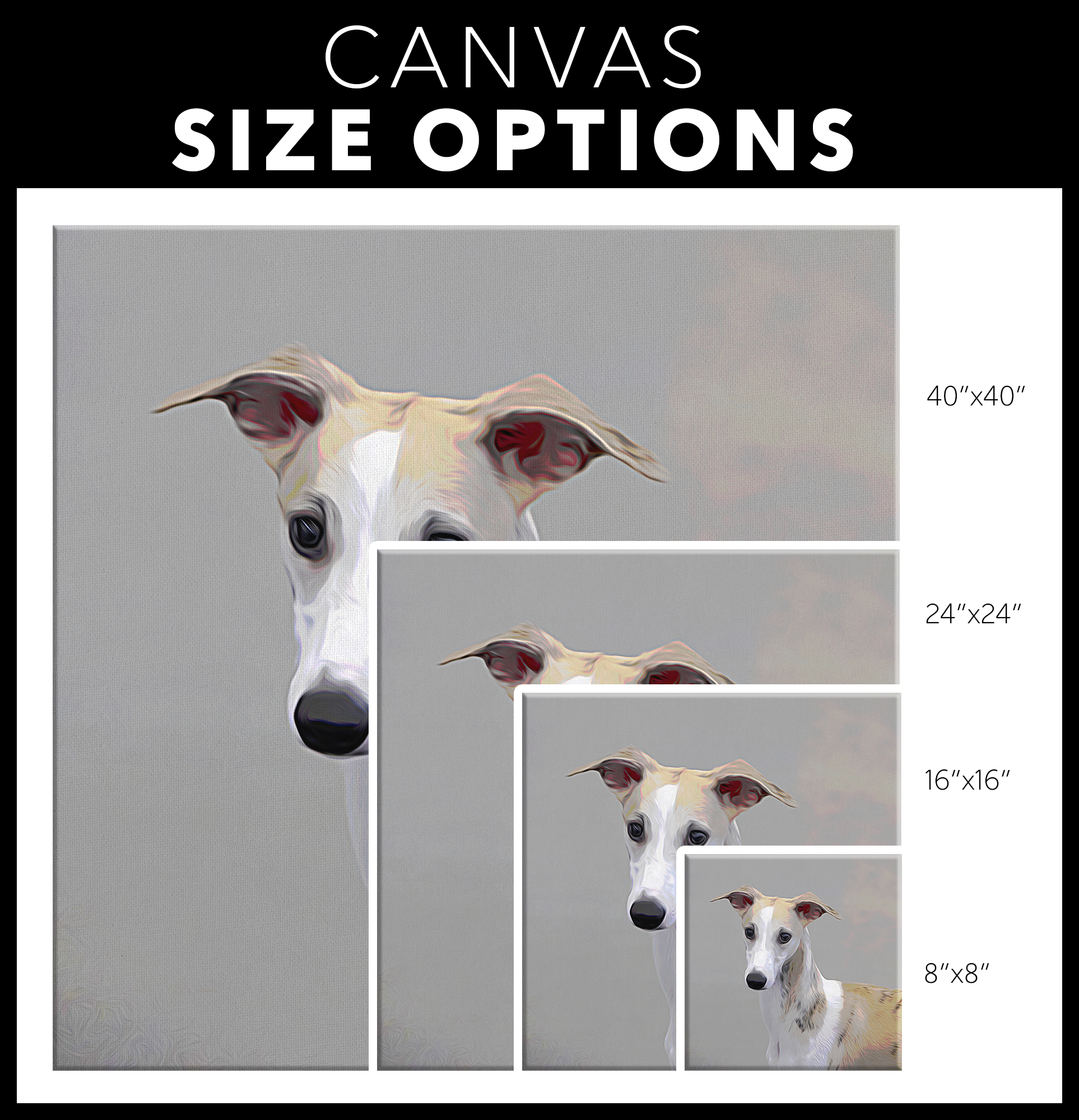 Whippet Dog Wall Art available online | Roscoe & Charlie