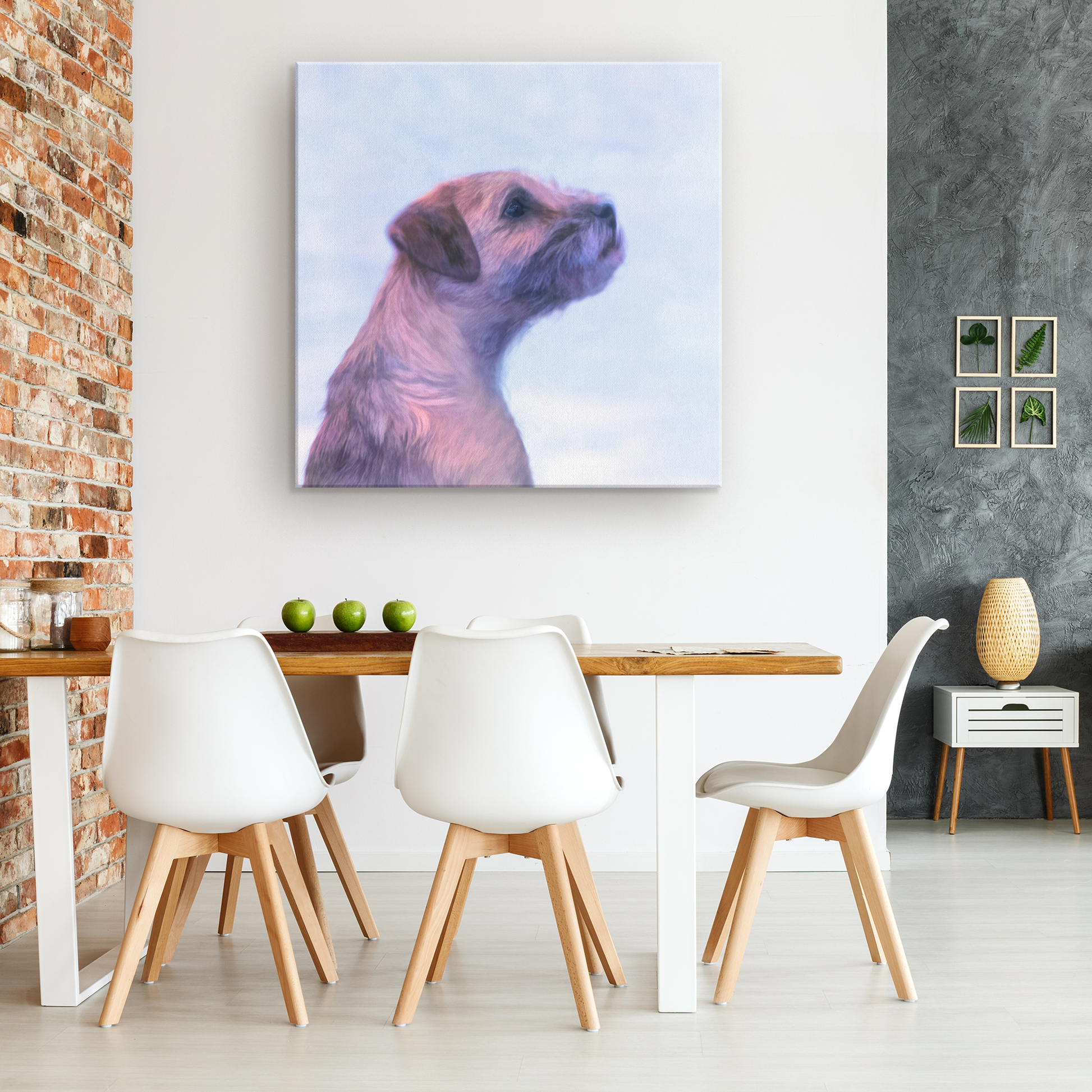 shop for canvas wall art with Border Terrier prints online | Roscoe & Charlie