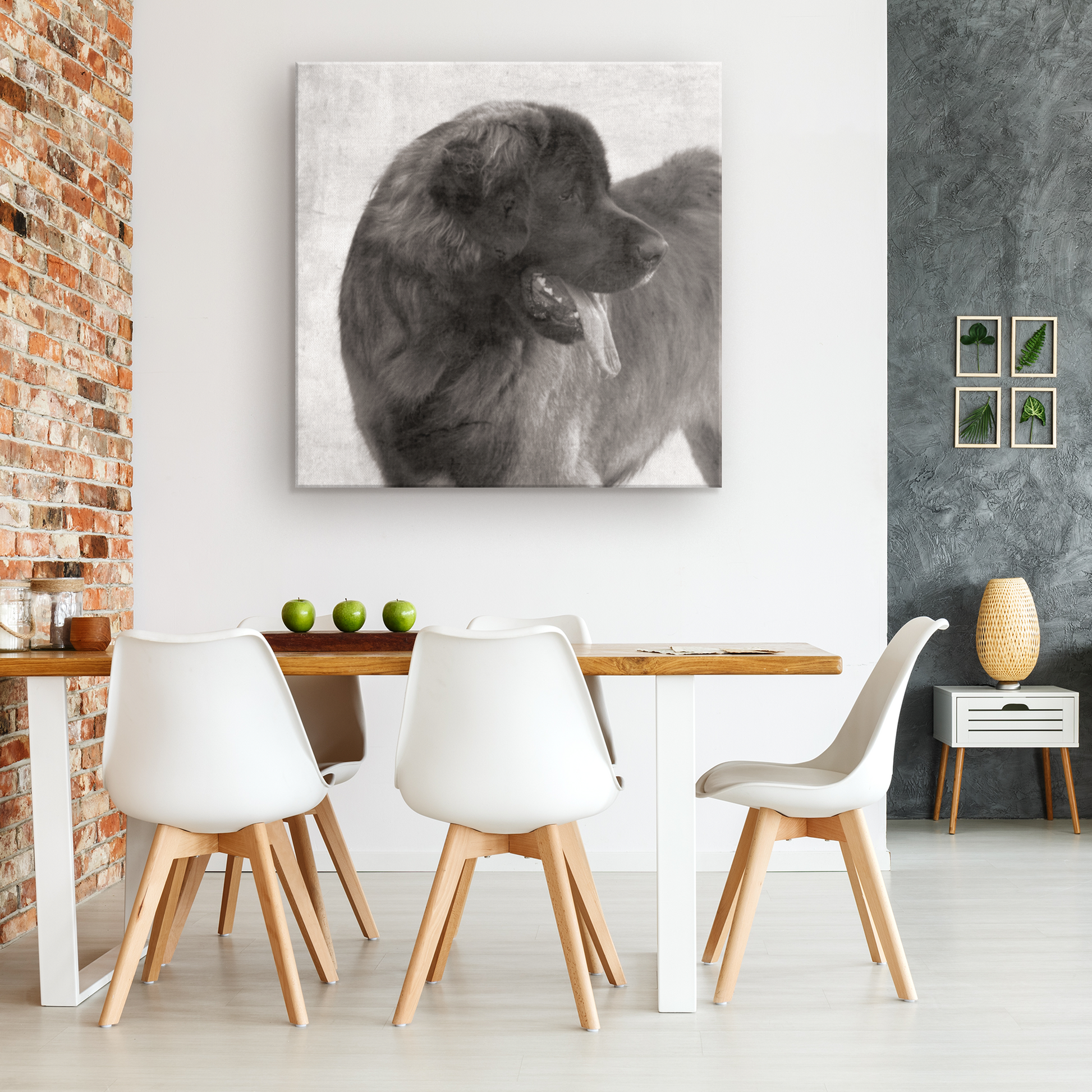 shop for canvas wall art with Leonberger prints online | Roscoe & Charlie