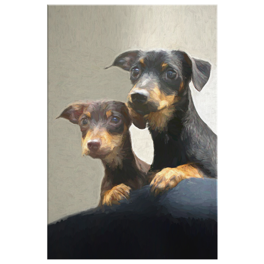 Buy Dachshund Wall Canvas | Roscoe & Charlie