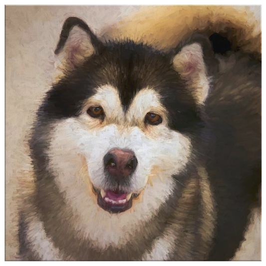 Buy canvas wall art with Alaskan Malamute art online | Roscoe & Charlie