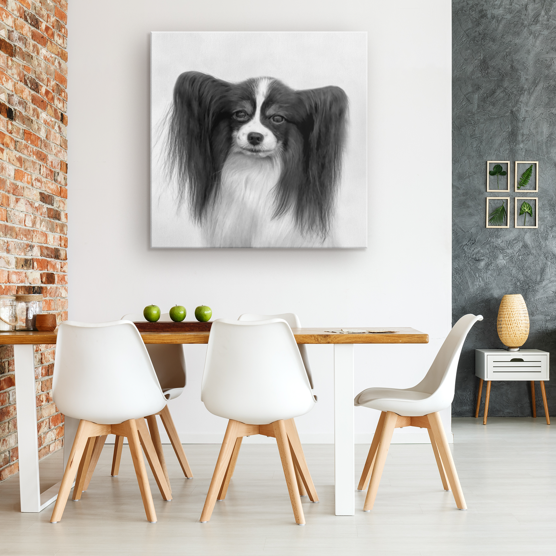 Shop for Papillon Artwork on Gallery Wrapped canvas | Roscoe & Charlie