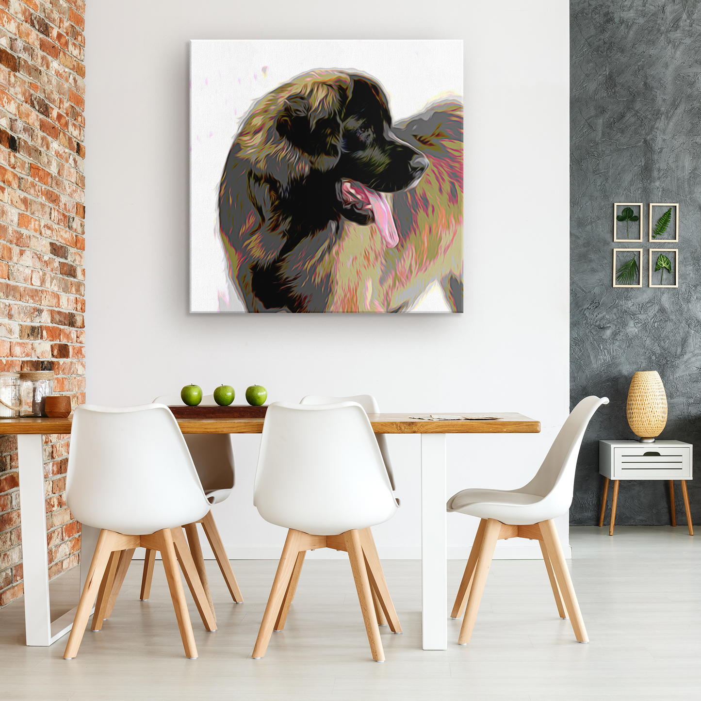 shop for canvas wall art with Leonberger prints online | Roscoe & Charlie