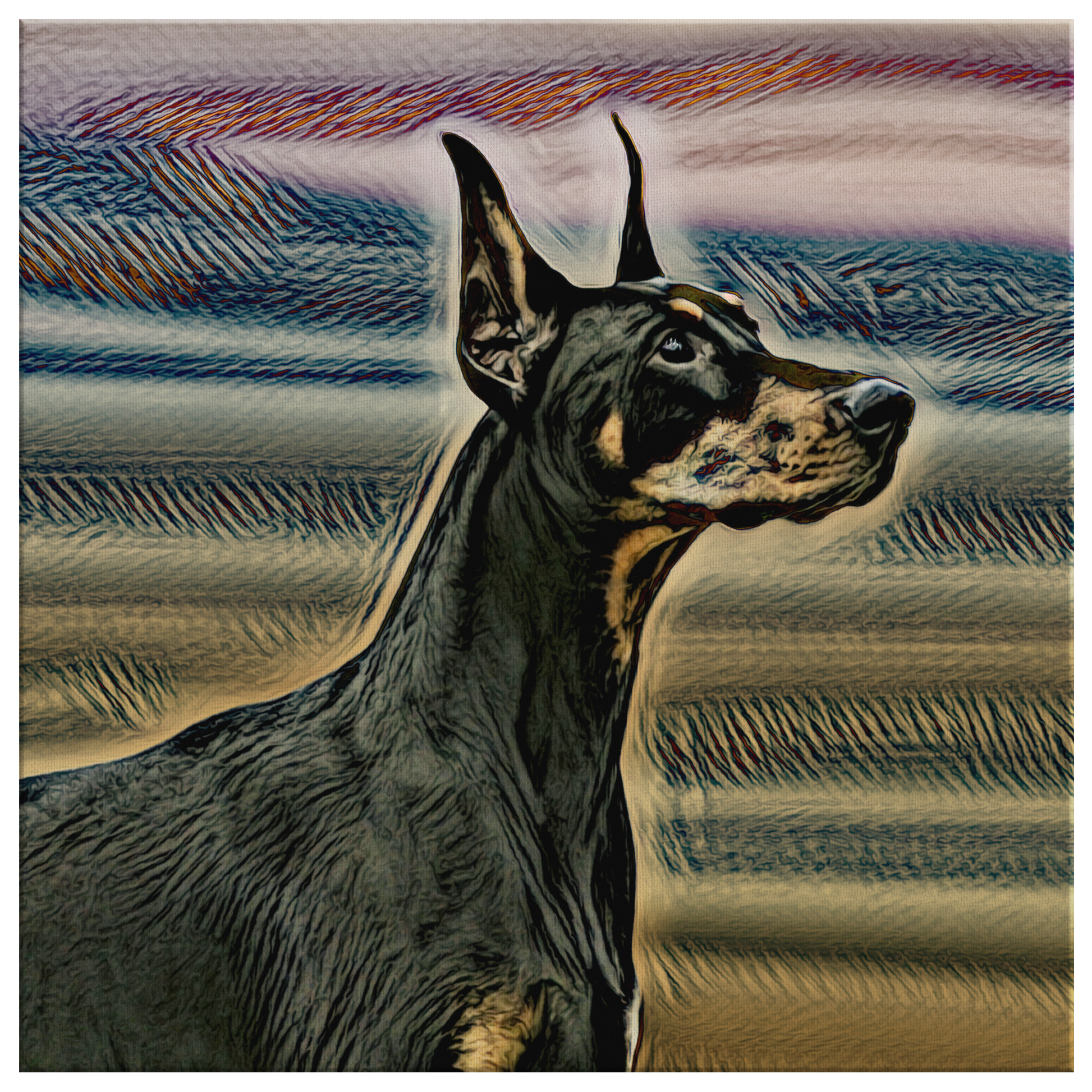 Buy Doberman Canvas Wall Art online | Roscoe & Charlie