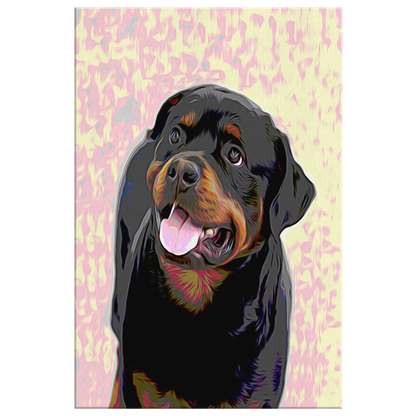 Buy Rottweiler art canvas online | Roscoe & Charlie