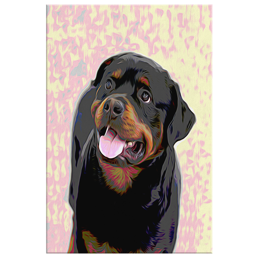 Buy Rottweiler art canvas online | Roscoe & Charlie