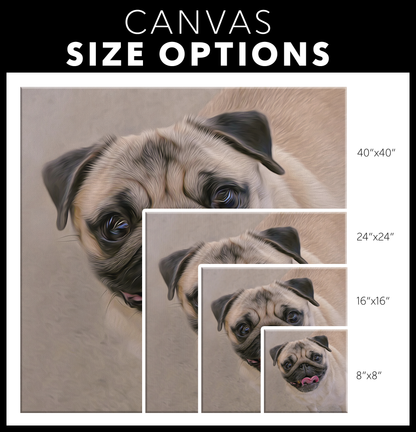 Pug Wall Canvas | Roscoe & Charlie